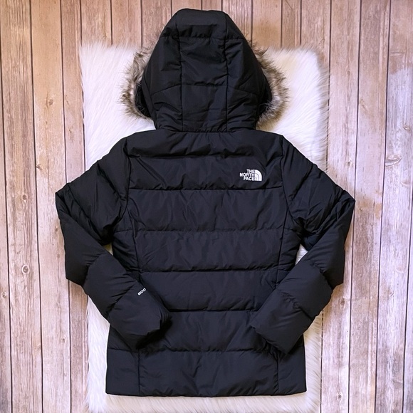 The North Face Black Puffer Jacket with Fur Hood - Picture 5 of 9